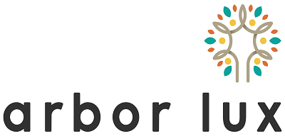 Combining Tree(Arbor) with Light(Media, Lux) expresses growing together with partners in Media industry.