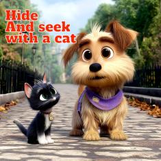 Hide walk with a cat