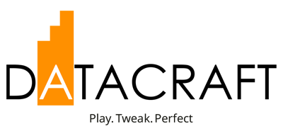 This is the official logo of DATACRAFT, symbolizing the company's data-driven technology and creative approach to rebuilding game IPs. The orange V-shaped element on the left represents a funnel, signifying the smooth transition from Web2 to Web3. The highlighted "A" subtly hints at core pillars such as Action, AI, and Analytics. The use of a bold black typeface conveys professionalism and technical reliability. The tagline "Rebuild the Game, Redefine the Value" encapsulates DATACRAFT's mission to revive and enhance the value of games through innovative rebuilding.