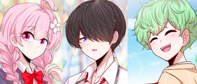 Image of the three main characters from Happy Seasoning Academy